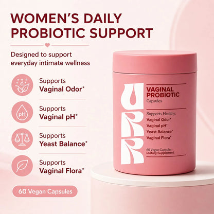 Women's Vaginal Probiotic Capsules, PH Balance, Odor & Yeast Support, Intimate Flora & Feminine Health, 60 Vegan Pills