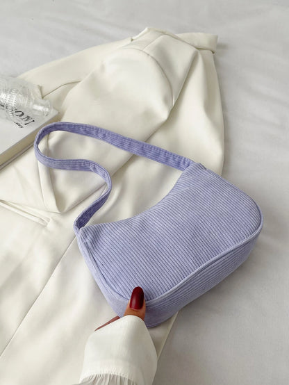 Women Shoulder Bag Minimalist Corduroy Bag, Perfectly Matching With Fall Outfits Women