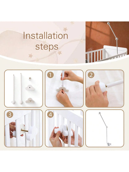 Wooden Bed Bell Bracket Wind Chime Rack Wooden Mobile Bed Bell Bracket Room Decoration Bracket Bed Bell Hanging Rattle Toys