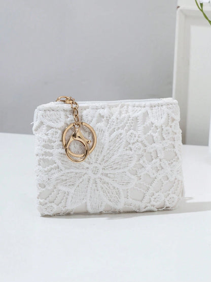 Woven Straw Coin Purse, Women's Small Coin Purse, Portable Handheld Keychain Bag, Key Card Storage Pouch, Woven Straw Small Wallet, Portable Handbag, Key Card Holder, Handheld Hanging Storage Bag, Wom