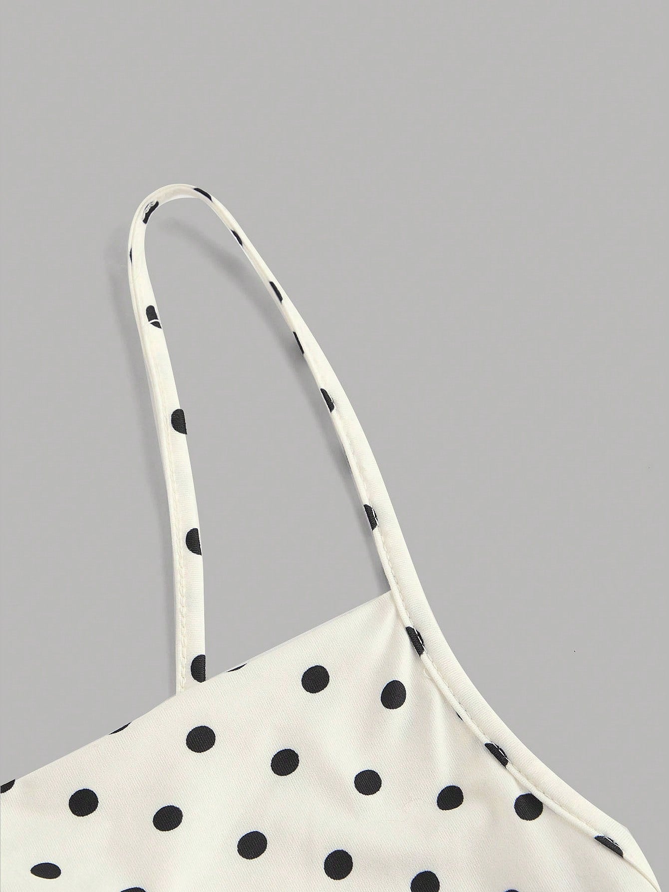 X Garcia Sisters MOD White With Black Polka Dots Summer Vintage Romantic Vacation Elegant Draped Neck Fishtail Dress For Women Wedding Guest Party Masquerade Ball Dress