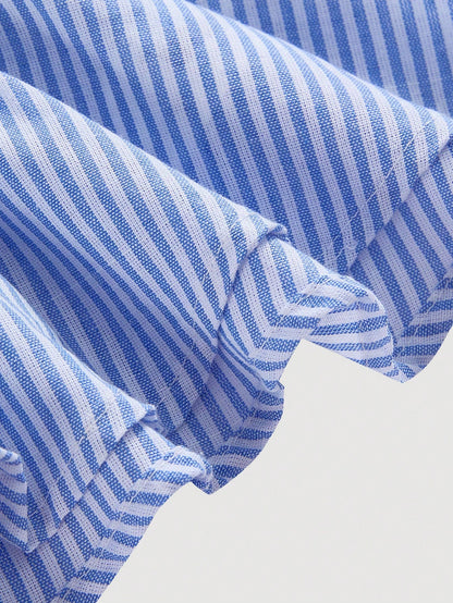X YERIMUA MOD Women Square Neck Striped Knot Camisole Matched With High Waist Striped,Shorts,Summer Outfits Beach Vacation Blue And White Stripe Coastal Cute Casual