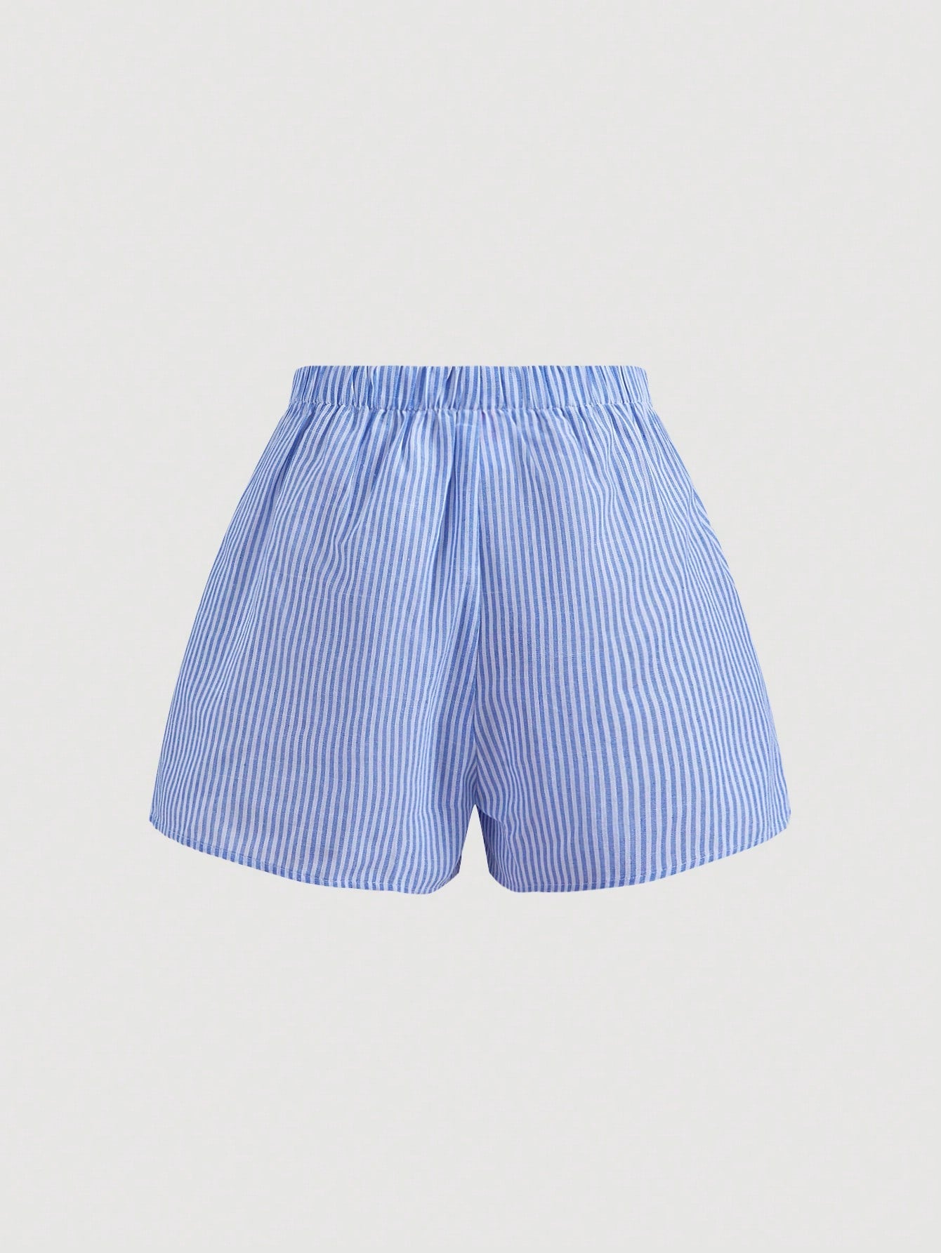 X YERIMUA MOD Women Square Neck Striped Knot Camisole Matched With High Waist Striped,Shorts,Summer Outfits Beach Vacation Blue And White Stripe Coastal Cute Casual