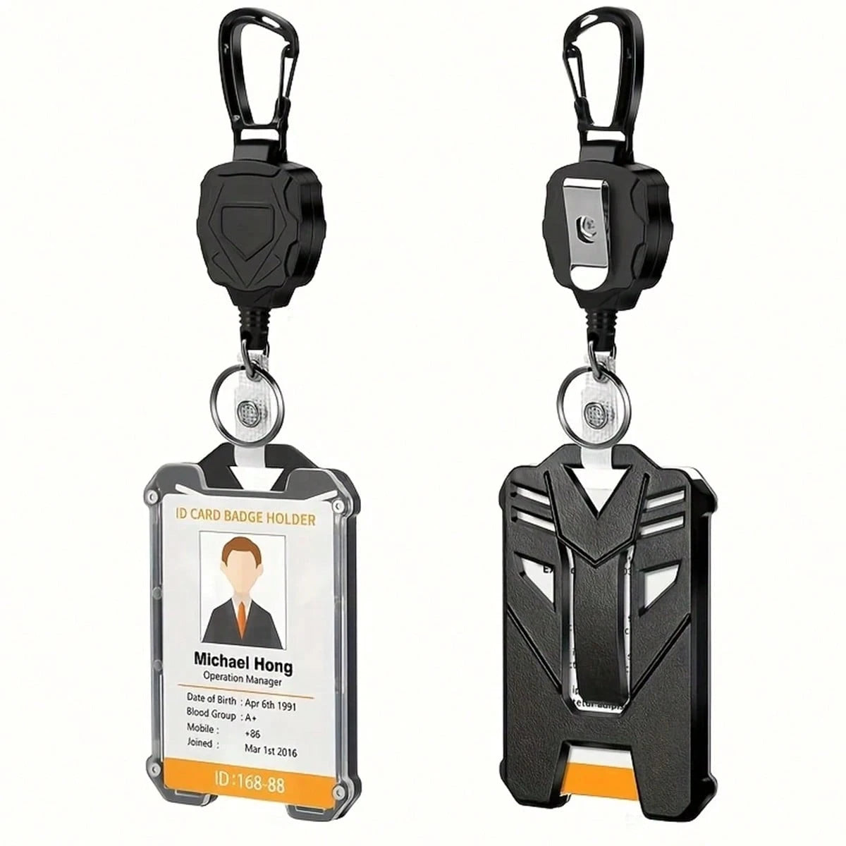 XD 1 Set Retractable ID Badge Holder Keychain, Portable Card Holder, 2025 Spring Fashion Card Wallet, Essential Study Supplies For Students And Office Workers, Office Accessories, Wallet Keychain Card