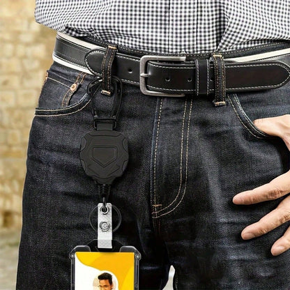 XD 1 Set Retractable ID Badge Holder Keychain, Portable Card Holder, 2025 Spring Fashion Card Wallet, Essential Study Supplies For Students And Office Workers, Office Accessories, Wallet Keychain Card