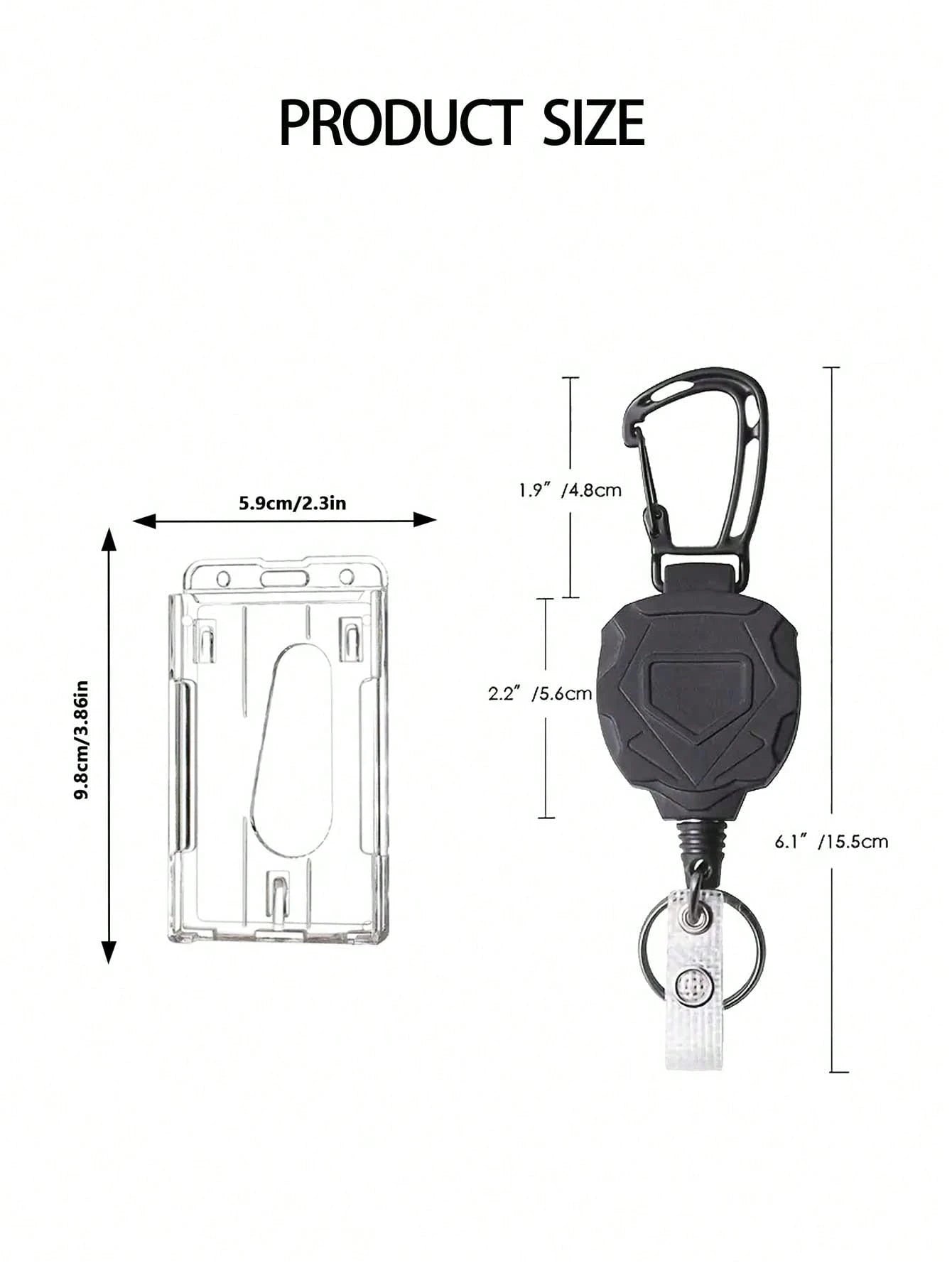 XD 1 Set Retractable ID Badge Holder Keychain, Portable Card Holder, 2025 Spring Fashion Card Wallet, Essential Study Supplies For Students And Office Workers, Office Accessories, Wallet Keychain Card