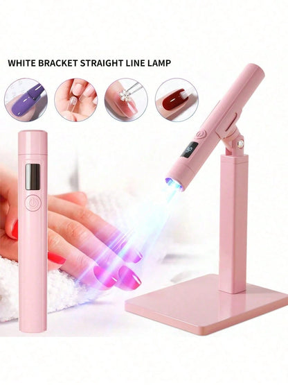 XEIJAYI Pink Stand-Up LED Nail Lamp- Dual-Color 360° UV Gel Curing Light For Home & Salon, Quick-Dry Nail Polish Dryer With No Black Hands Design, Perfect For DIY Manicure & Nail Art Lovers