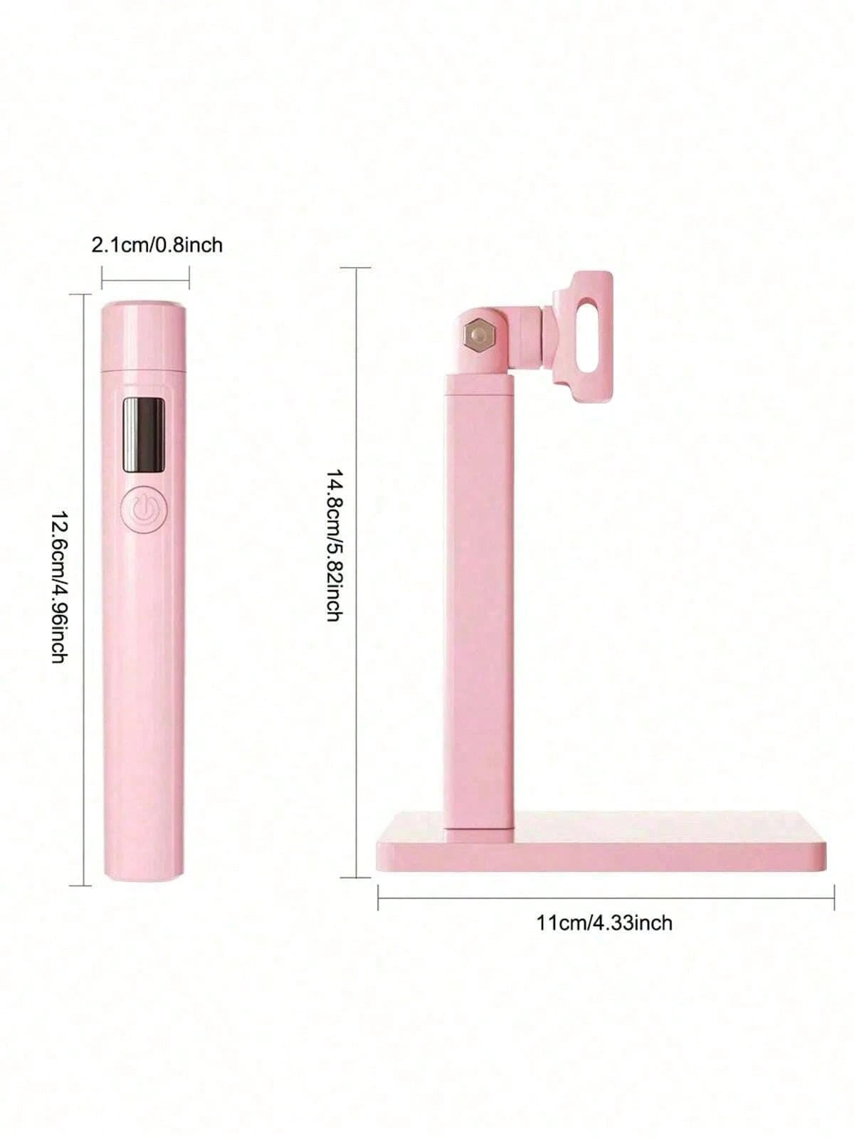 XEIJAYI Pink Stand-Up LED Nail Lamp- Dual-Color 360° UV Gel Curing Light For Home & Salon, Quick-Dry Nail Polish Dryer With No Black Hands Design, Perfect For DIY Manicure & Nail Art Lovers
