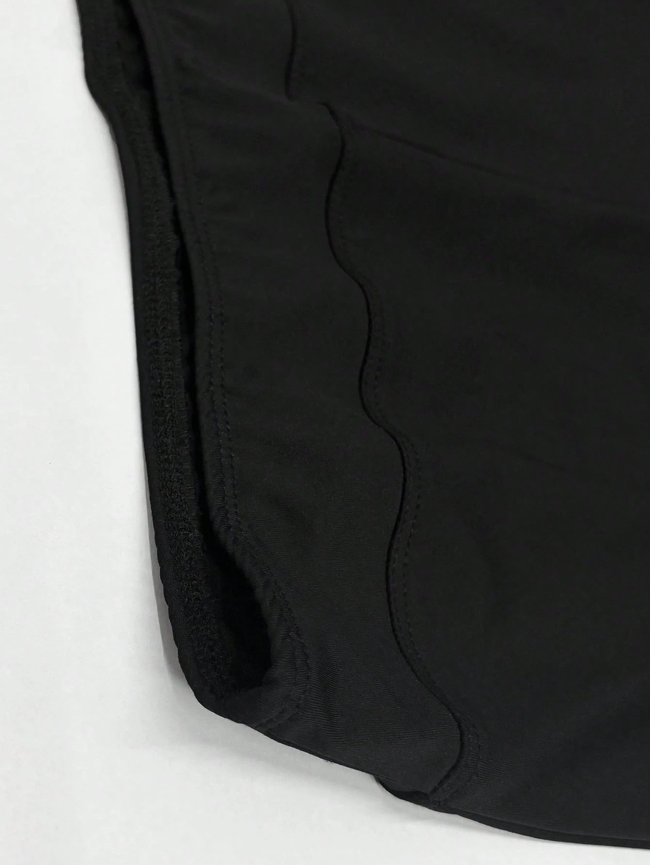 XLLAIS Women's Black Elastic Casual Sports Fitness Pants With Split Hem, Capri Length Summer, Athleisure