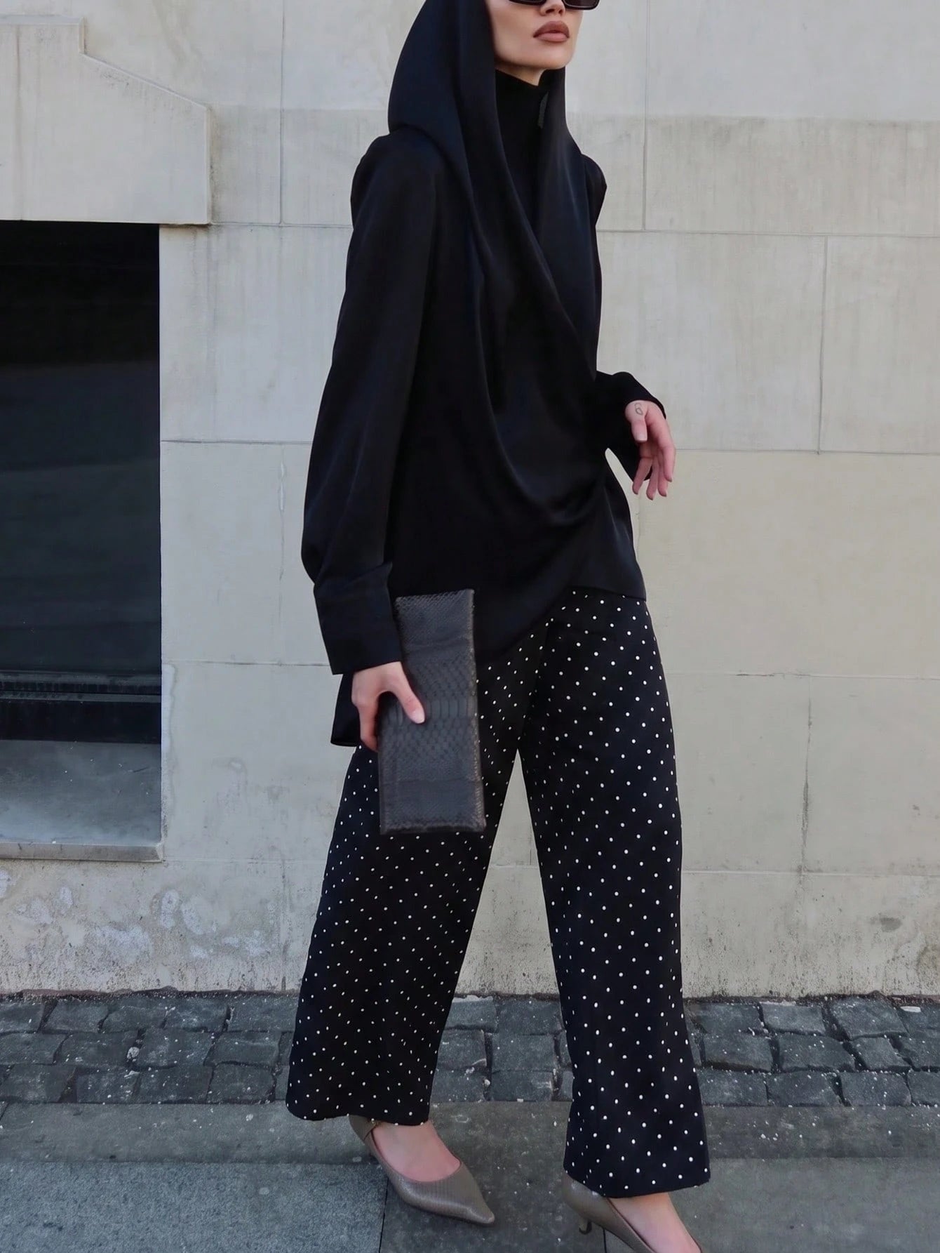 Y2K Polka Dot High Waist Butt-Lifting Wide Leg Pants Women's Summer Casual Vacation Outfit Sports, Athleisure, Aesthetic