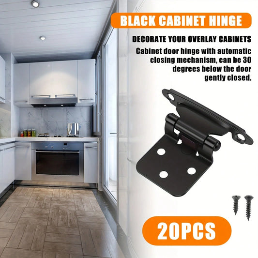 YITAPE 8pcs Self-Locking Frame Cabinet Hinges, Cold Rolled Steel Cabinet Hinges, Sturdy Kitchen Cabinet Door Hinges, Suitable For Kitchen, Bathroom, Office Cabinet Hardware