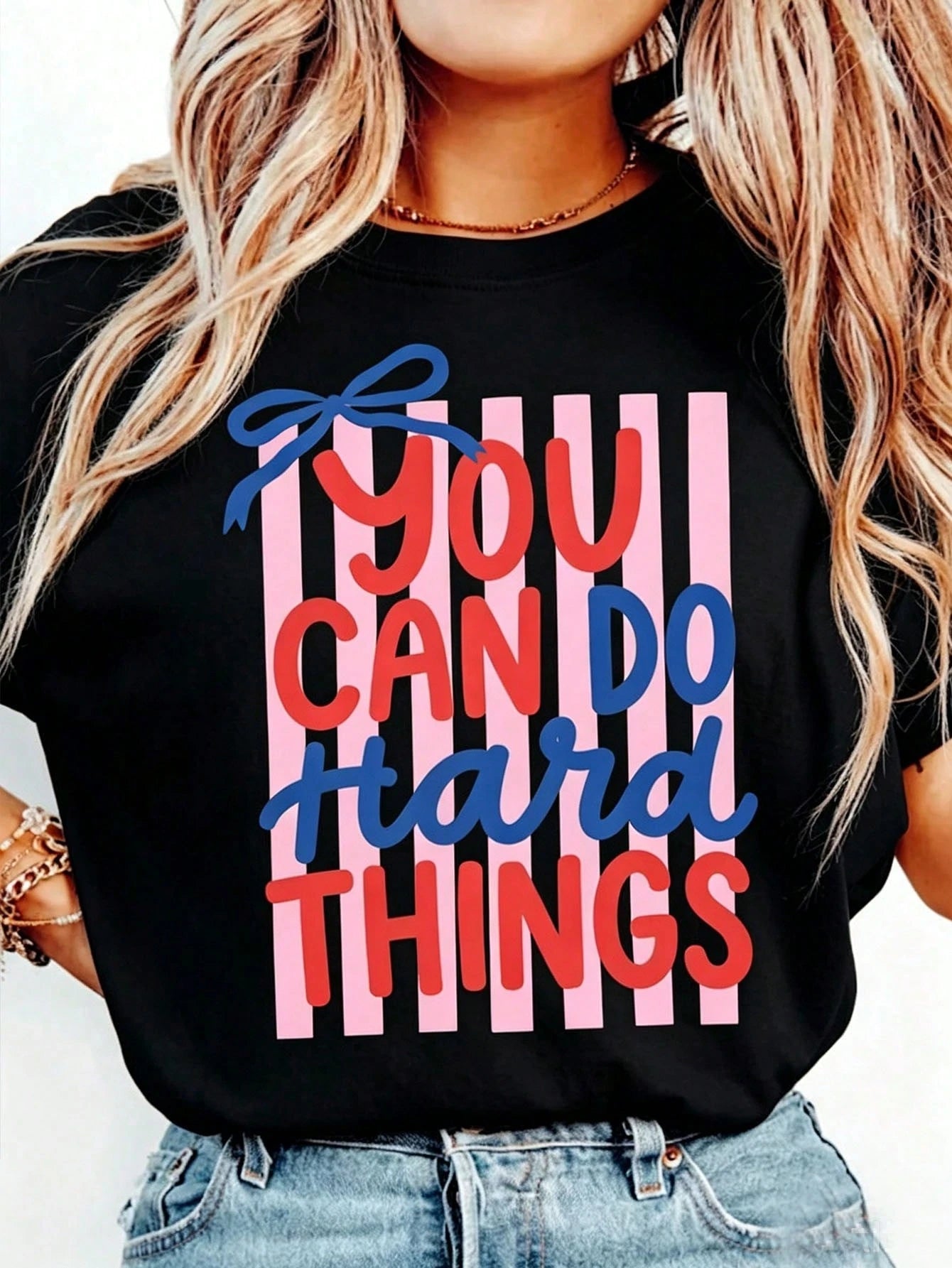 You Can Do Hard Things Shirt, Coquette Motivational Teacher Shirt, Mental Health Tee, School Counselor Gift, Therapist Shirt