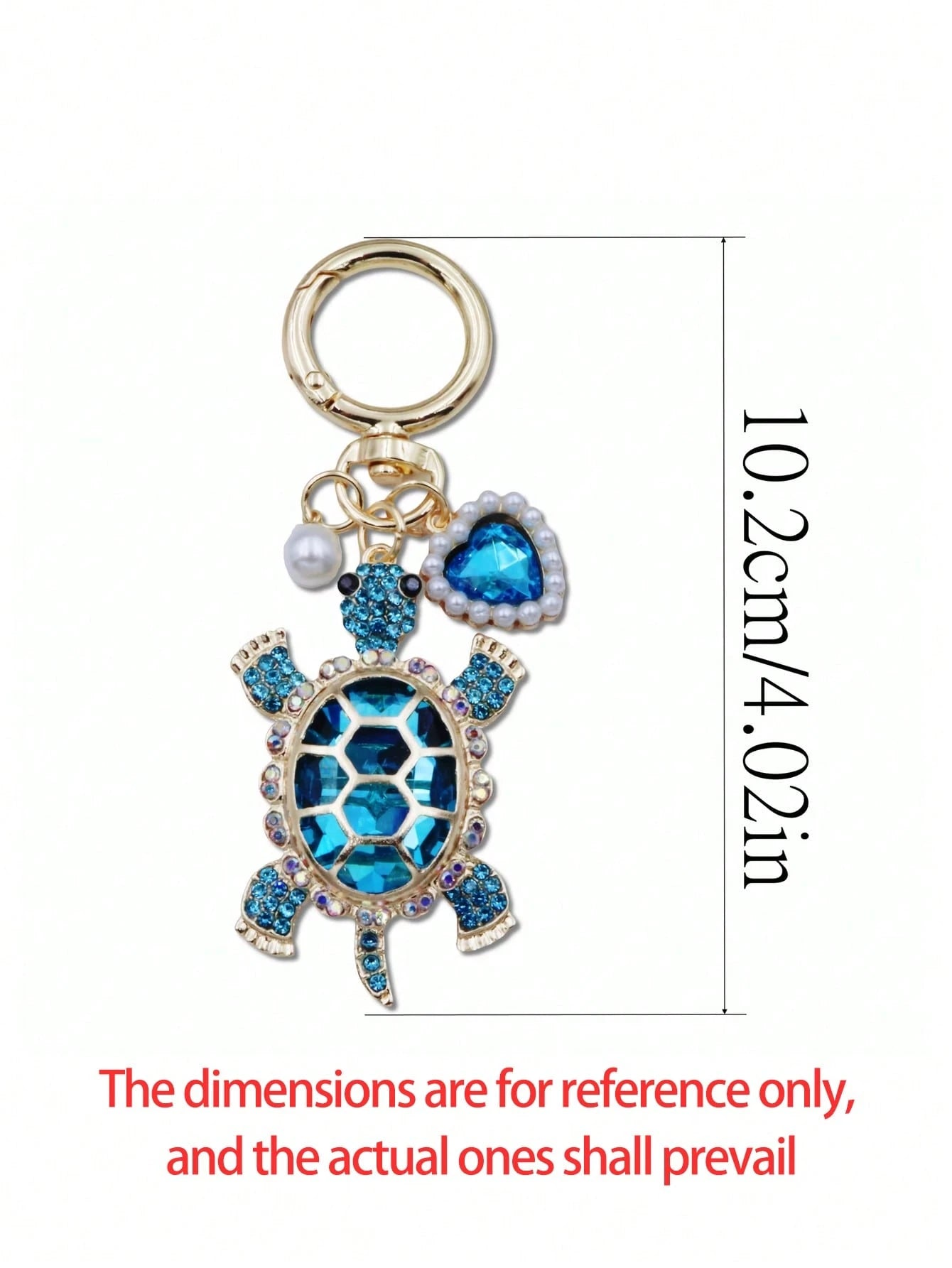 Zinc Alloy Turtle Pendant Keychain With Pearl And Heart Design, Suitable For Valentine's Day, Keychains For Woman, Beach Lovers, Travel, Portable