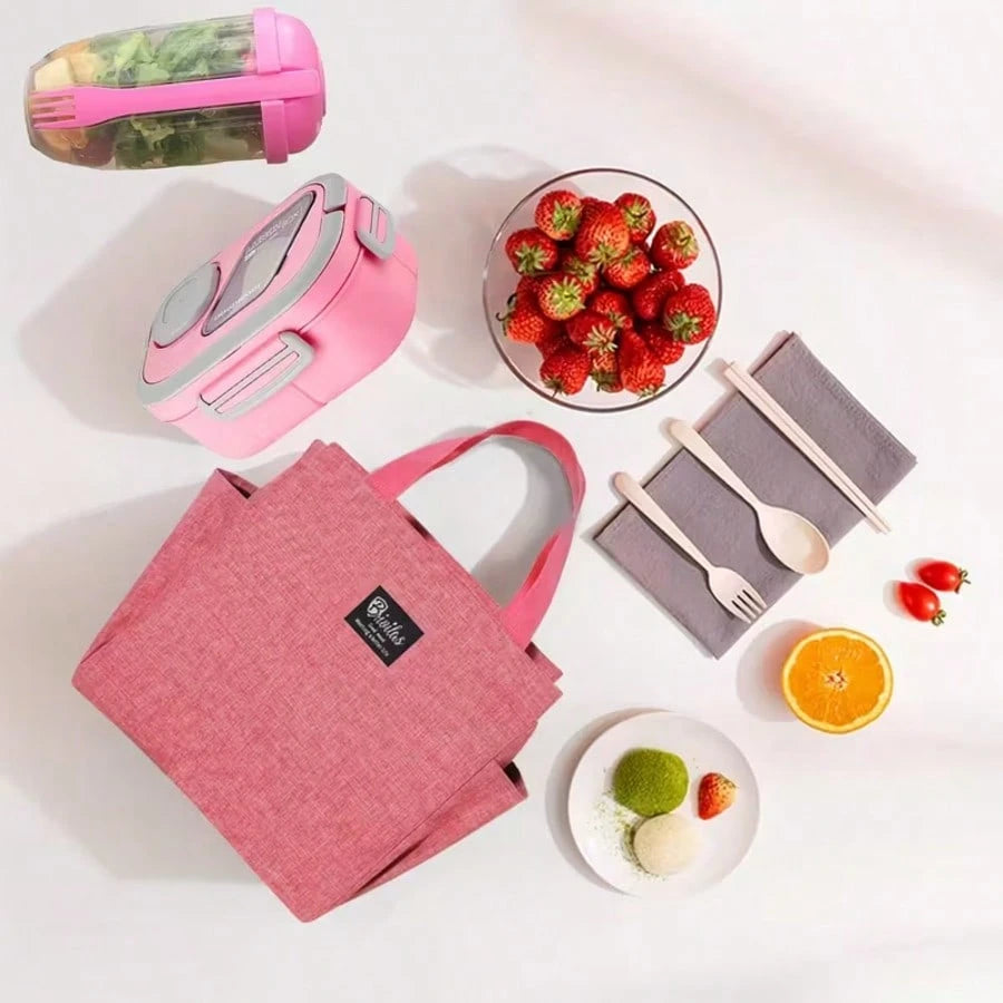 ZTVZTV Double-Layer Multi-Compartment Lunchbox Set/Single Lunchbox. Includes Lunchbox, Cup, And Lunch Bag, Suitable For School, Office, And Outdoor Picnics.| Food Storage Containers| Kitchen Accesso